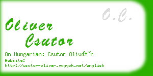 oliver csutor business card